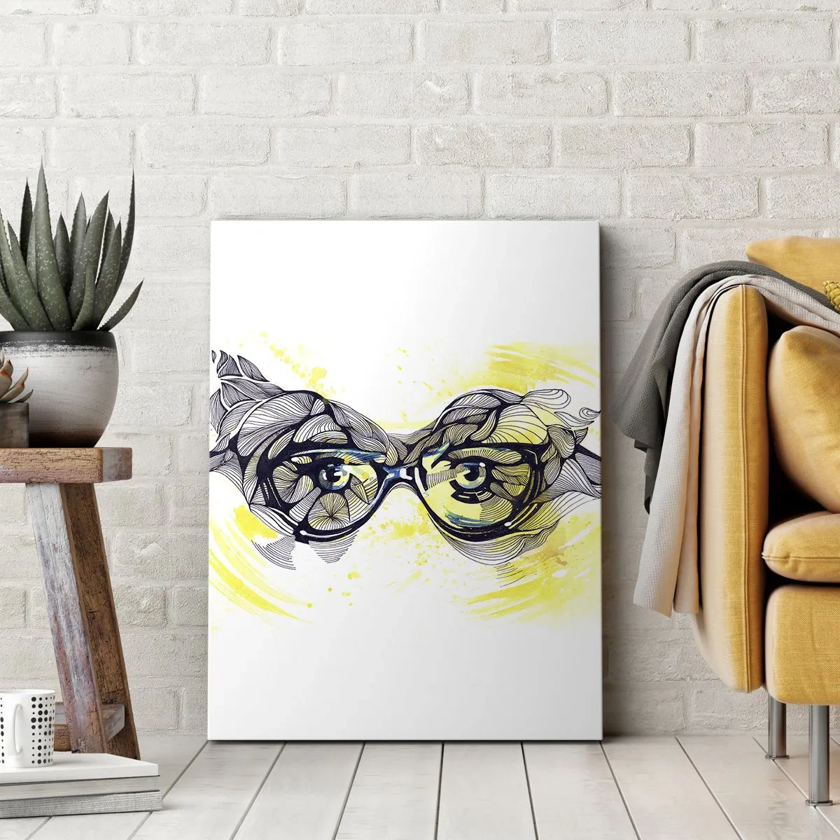 Obraz na plátně - Přes modré brýle - 50x70 cm