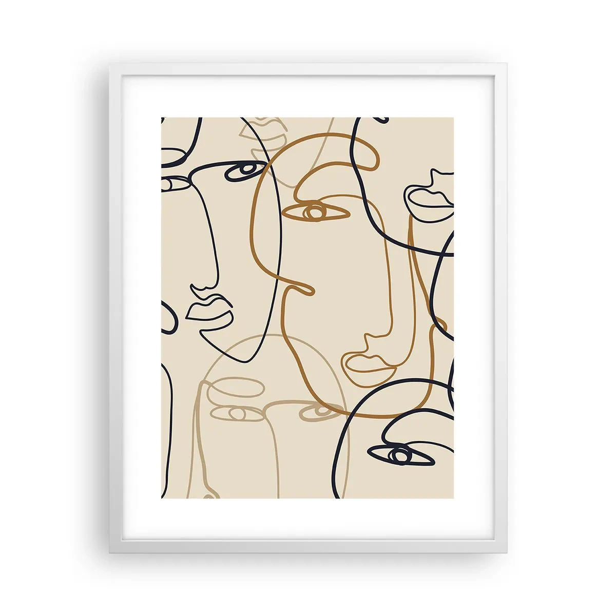 Plakát v bílém rámu - Portrét znásobený - 40x50 cm