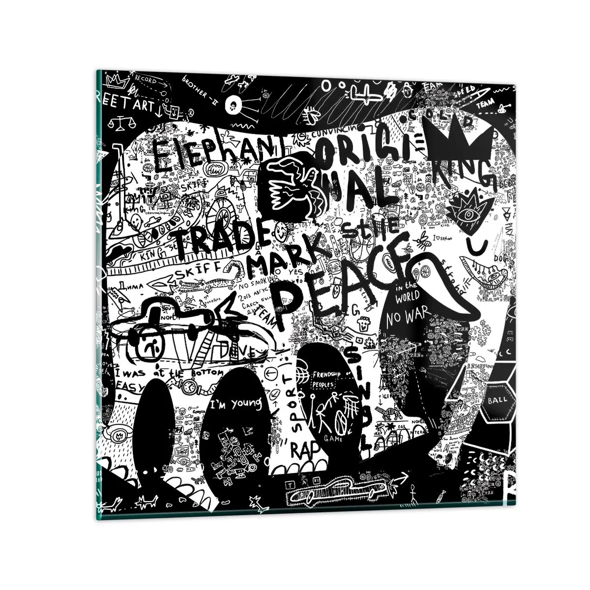 Obraz na skle - Bohatý svět ulice - 40x40 cm