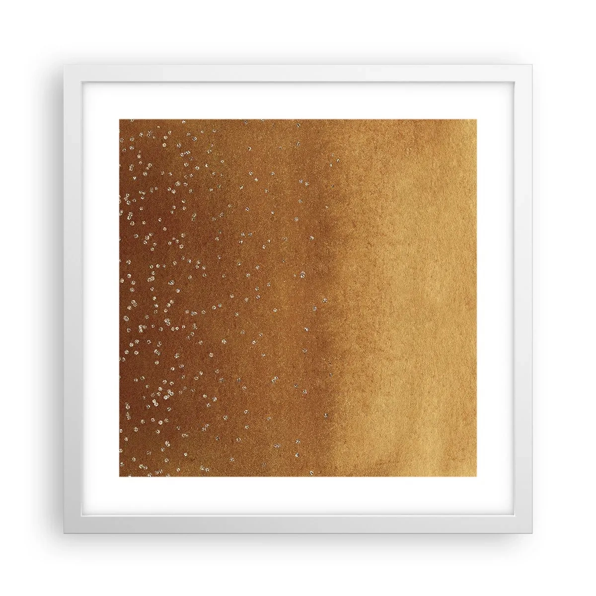 Plakát v bílém rámu - Zrození světla - 40x40 cm