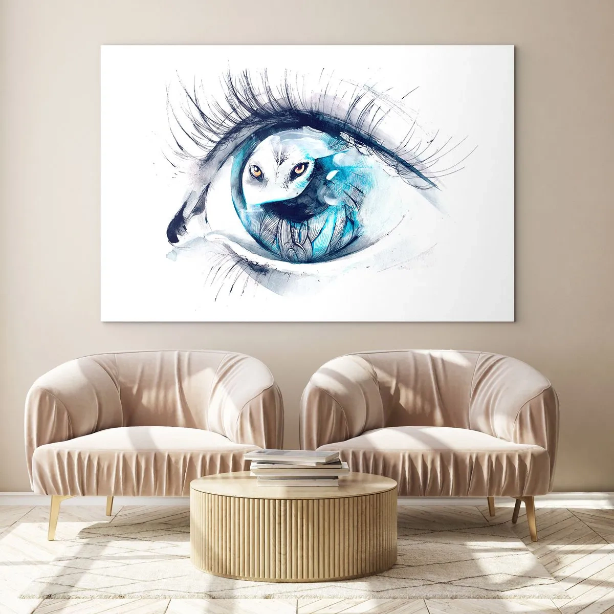 Obraz na skle - Z očí do očí s divočinou - 100x70 cm