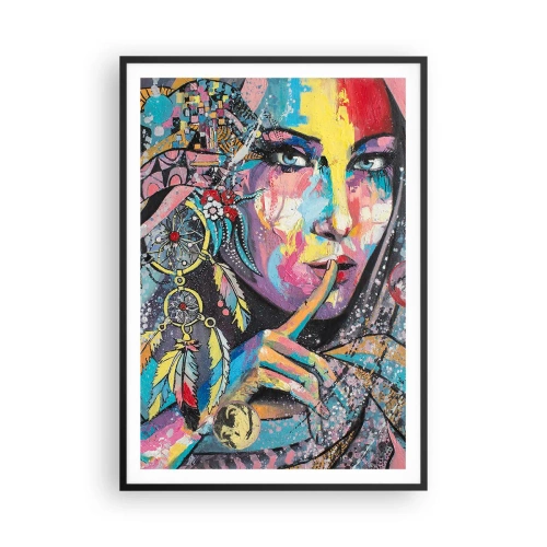 Plakát v černém rámu - Mlč, než pochopíš - 70x100 cm