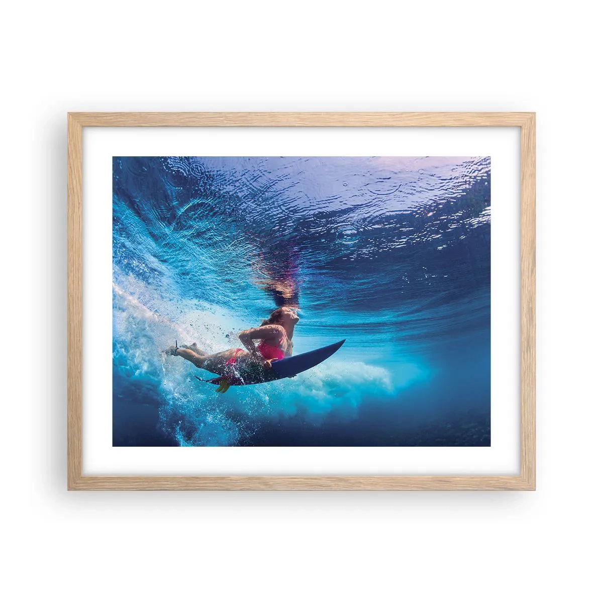 Plakát v rámu světlý dub - Hloubka radosti - 50x40 cm