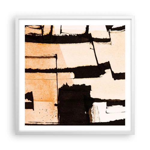 Plakát v bílém rámu - Avšak pořádek - 60x60 cm