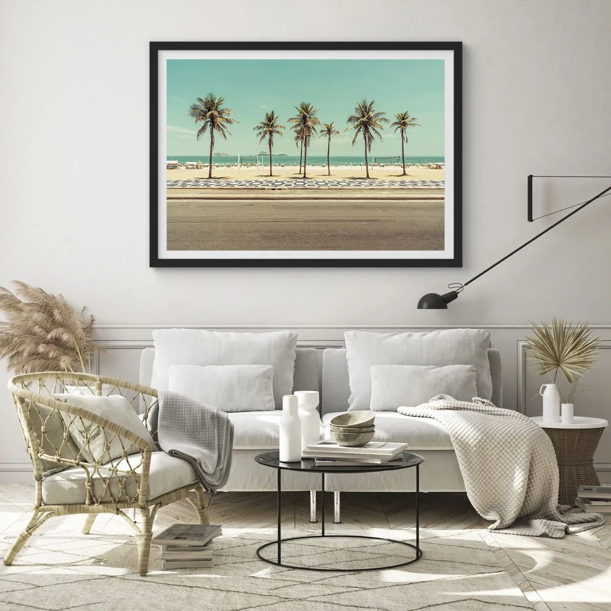 Plakát v černém rámu - Hlídání pláže - 70x50 cm