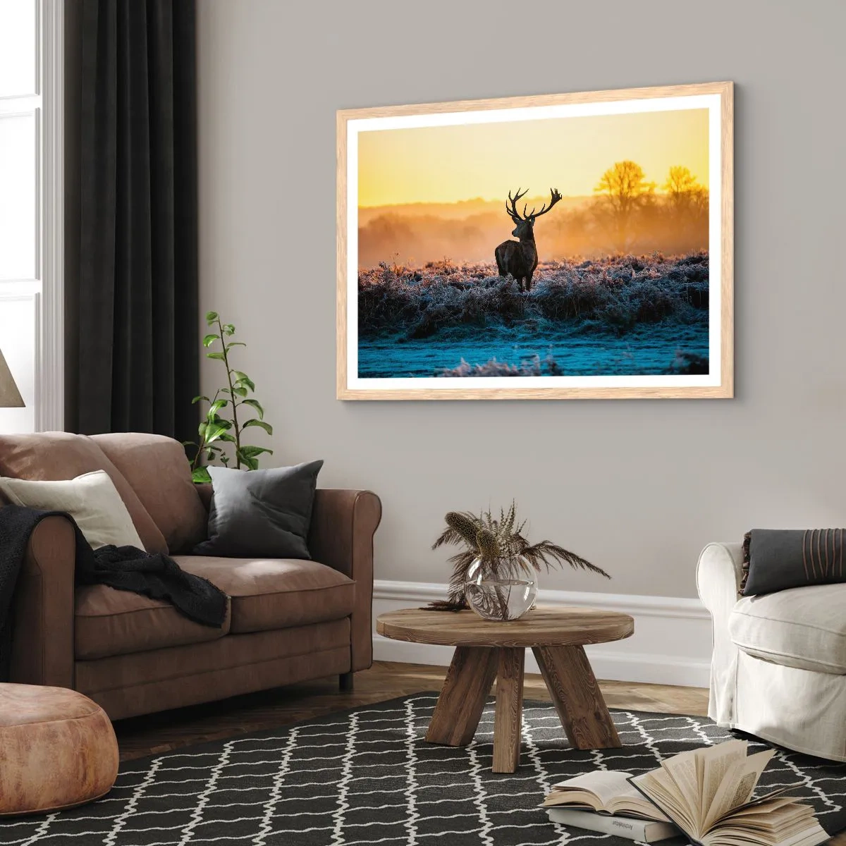 Plakát v rámu světlý dub - Korunován na svém panství - 70x50 cm