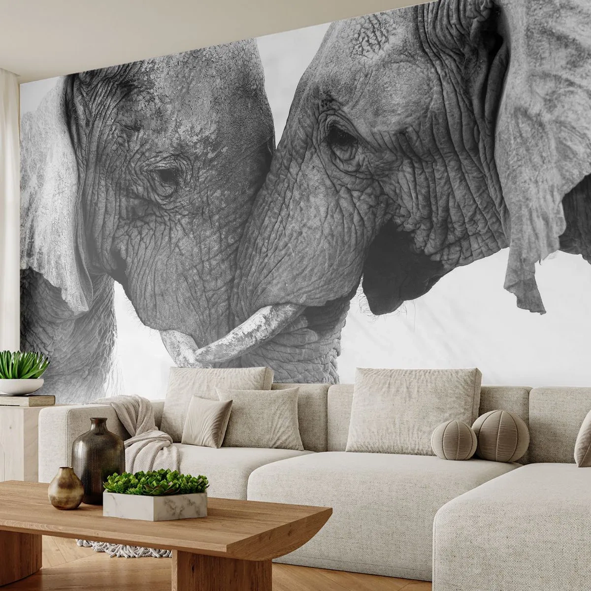 Fototapeta Samolepicí Deluxe Sticker - Upřímné vyznání - Slon, Zvířata, Afrika - 250x175 cm