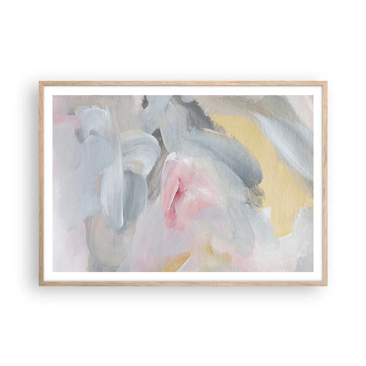 Plakát v rámu světlý dub - V pastelovém světě - 100x70 cm