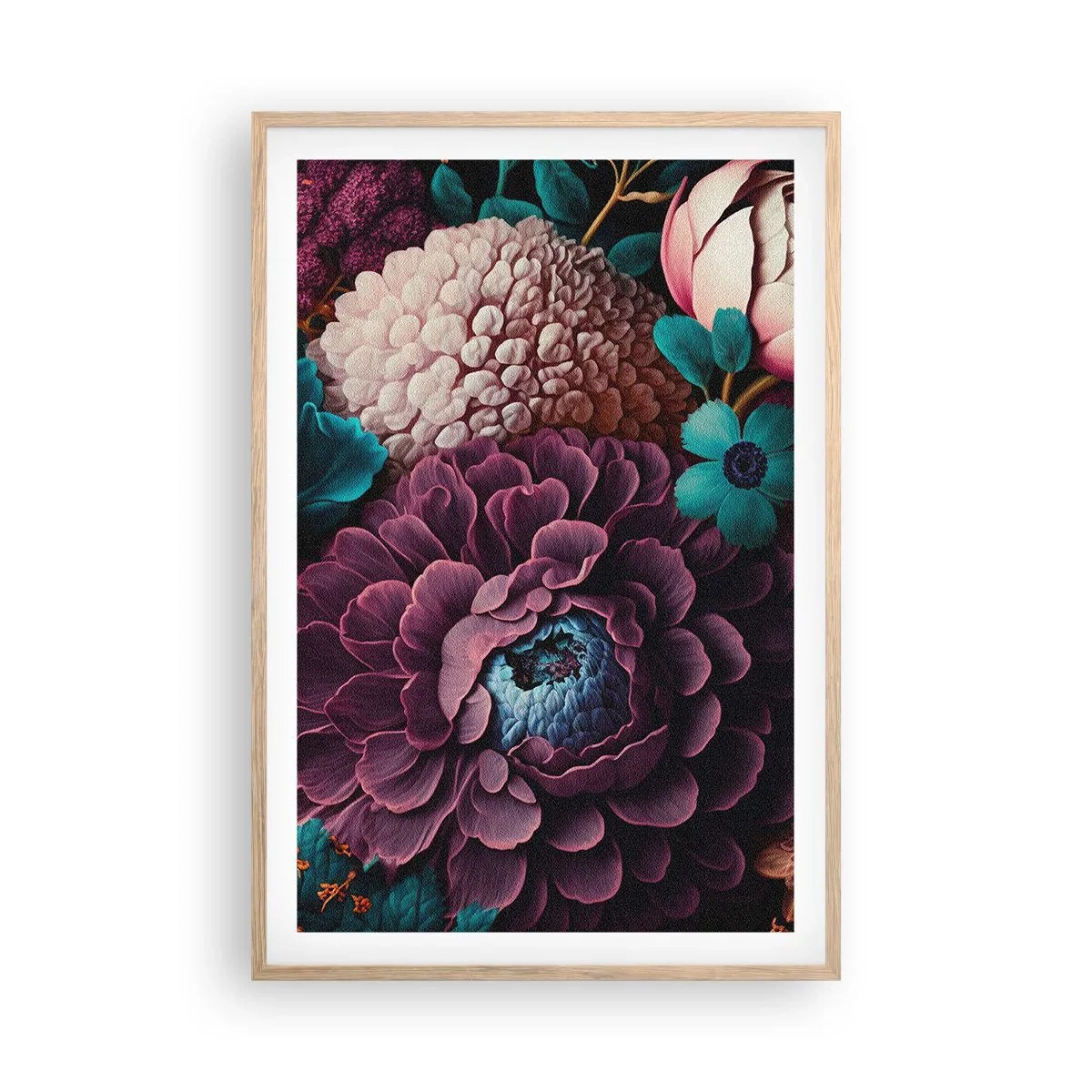 Plakát v rámu světlý dub - Úroda přírody - 61x91 cm