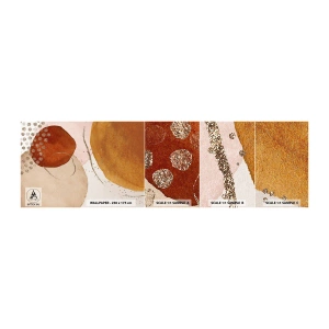Vzor Fototapety Samolepicí Deluxe Sticker - Zaoblení a pohyb - Abstrakce, Kus, Moderní vzor - 100x30 cm