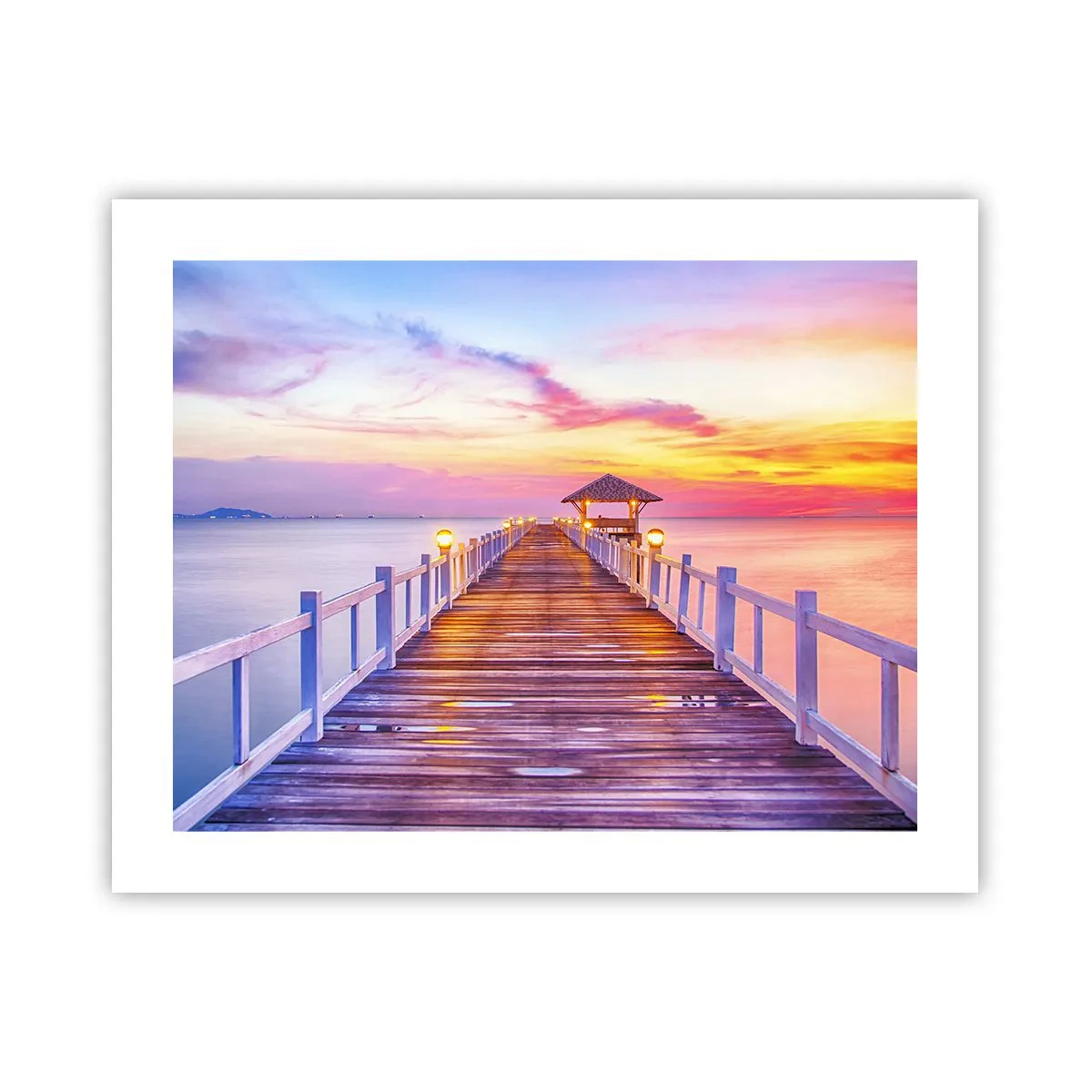 Plakát - Liliově-zlaté ticho večera - 50x40 cm