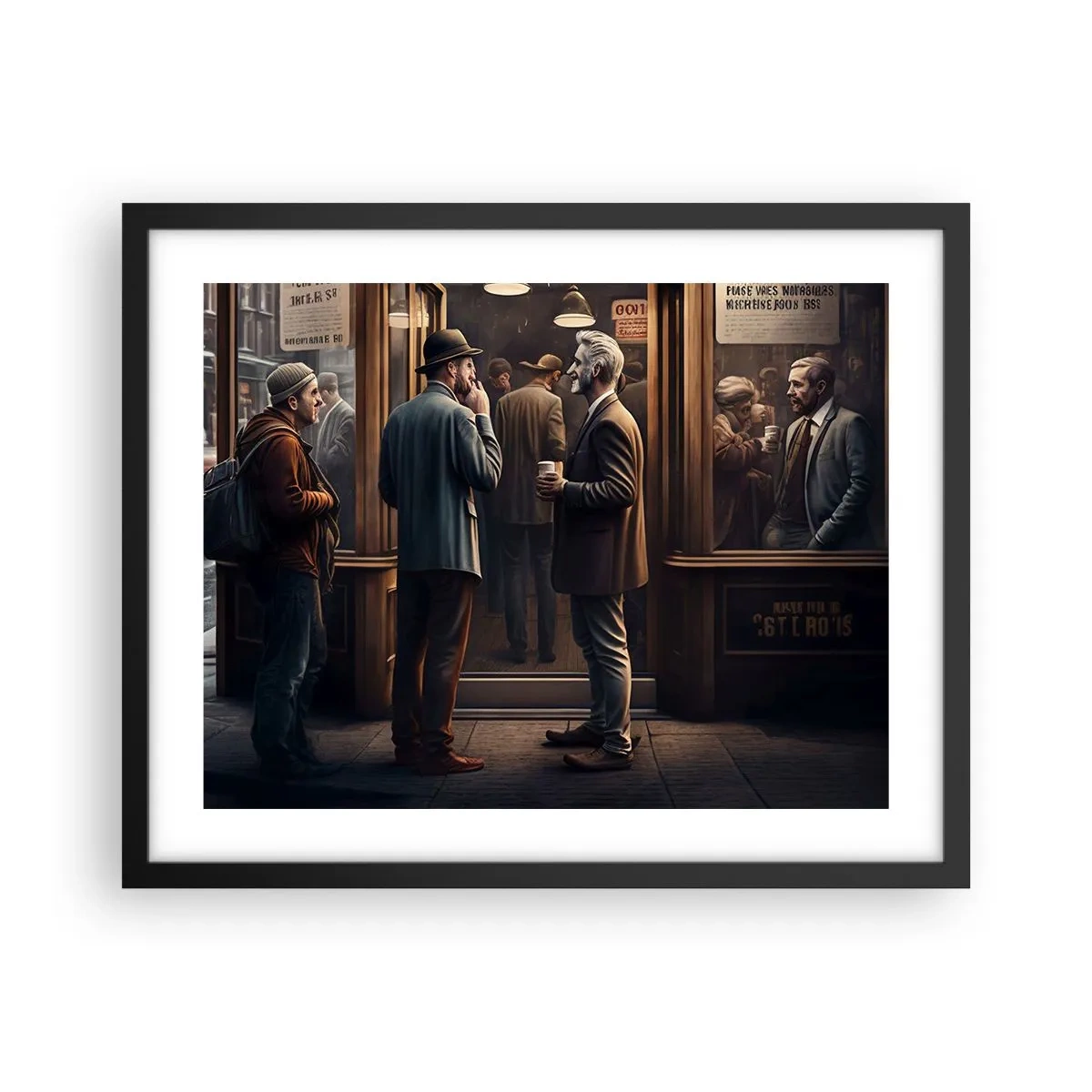 Plakát v černém rámu - Dobrá chvíle dne - 50x40 cm