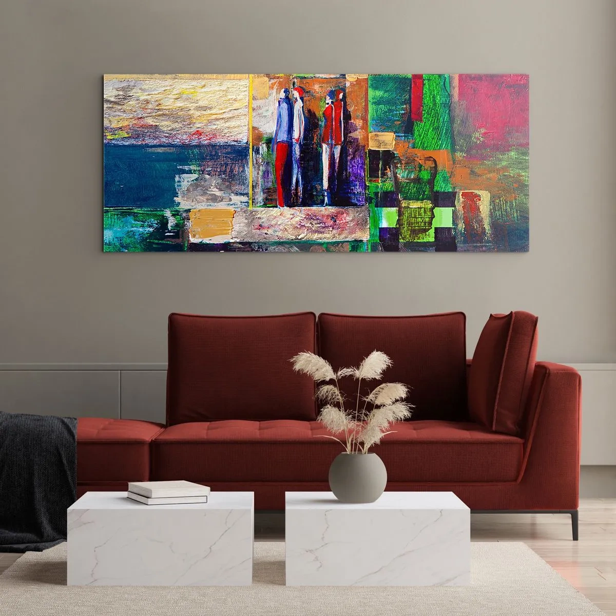 Obraz na skle - Vztahy a emoce - 160x50 cm