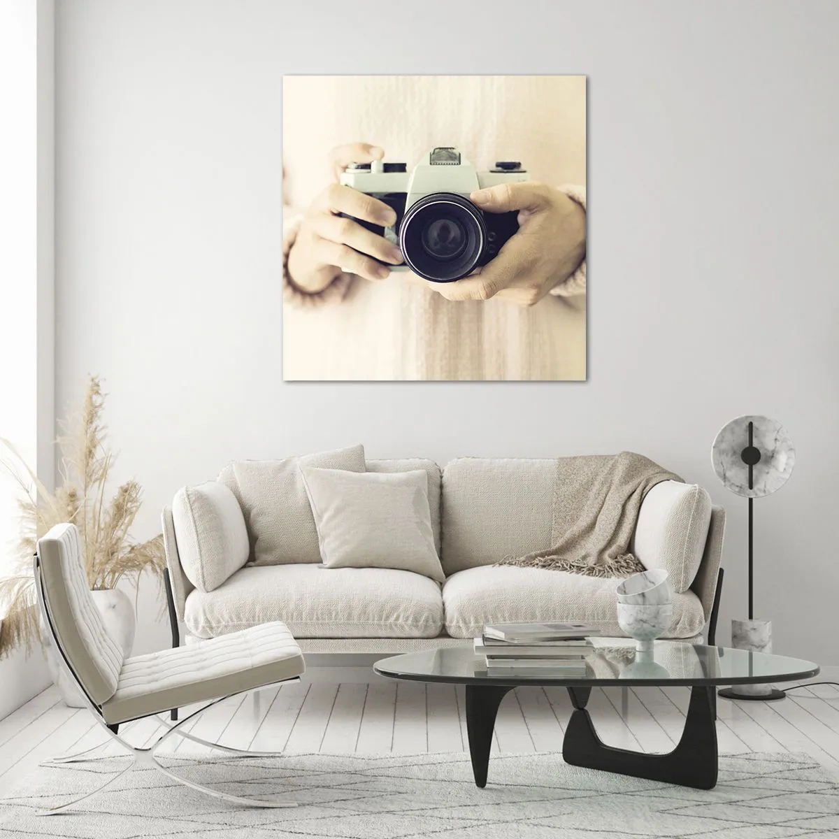 Obraz na skle - Pro více informací… - 70x70 cm
