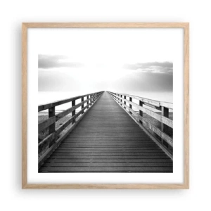 Plakát v rámu světlý dub - Do dálky… - 50x50 cm