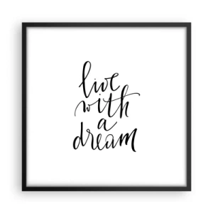 Plakát v černém rámu - Of course - 50x50 cm