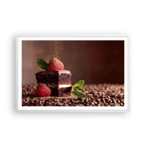 Plakát v bílém rámu - Život je sladký - 91x61 cm