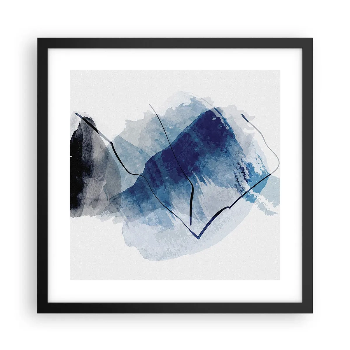 Plakát v černém rámu - Ledová hora - 40x40 cm