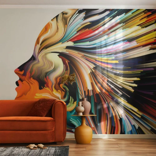 Fototapeta Samolepicí Deluxe Sticker - Exploze představivosti - Abstrakce, Žena, Grafika - 100x70 cm