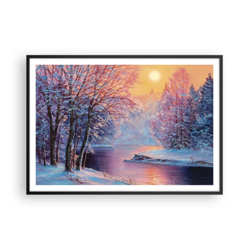 Plakát v černém rámu - Barvy zimy - 100x70 cm