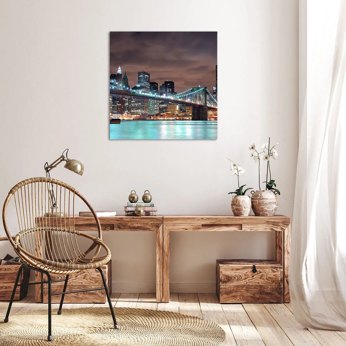 Obraz na plátně - Světla velkoměsta - 60x60 cm