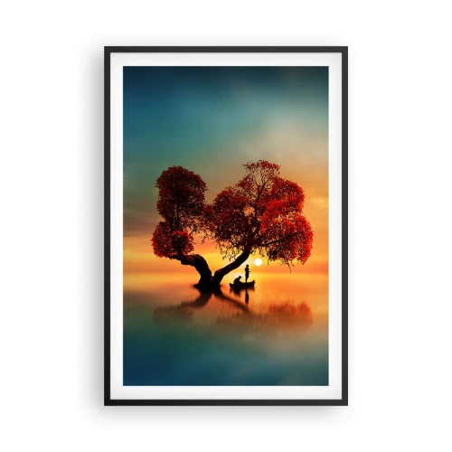 Plakát v černém rámu - Voda a ticho vesmíru - 61x91 cm