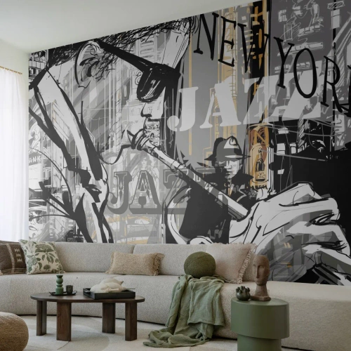 Fototapeta Premium Sand - V rytmu New Yorku - New York, Hudba, Jazz - 200x140 cm
