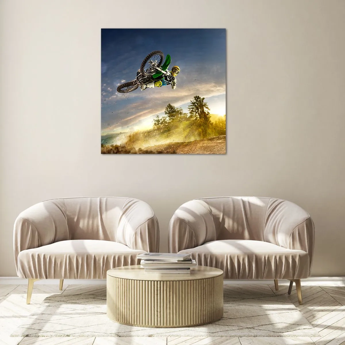 Obraz na skle - Zapni emoce! - 70x70 cm