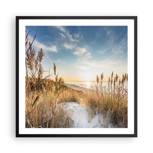 Plakát v černém rámu - Severní pláž - 60x60 cm