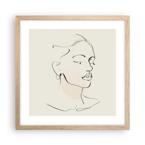 Plakát v rámu světlý dub - Výrazným tahem - 40x40 cm