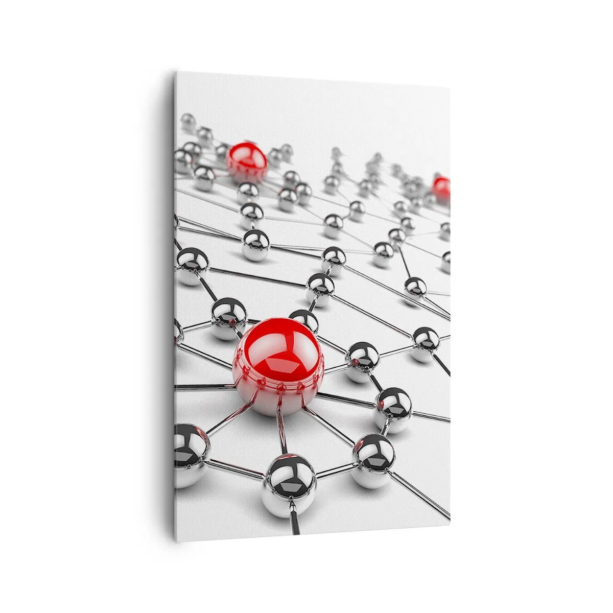 Obraz na plátně - Stříbrná síť - 80x120 cm