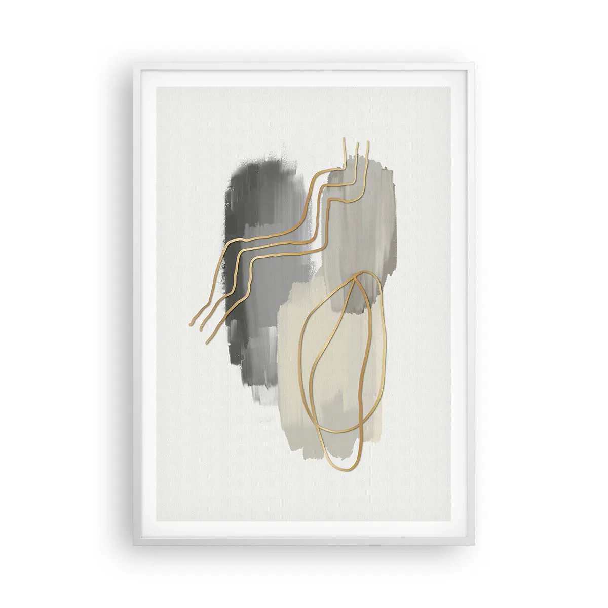 Plakát v bílém rámu - Trvání a pohyb - 70x100 cm