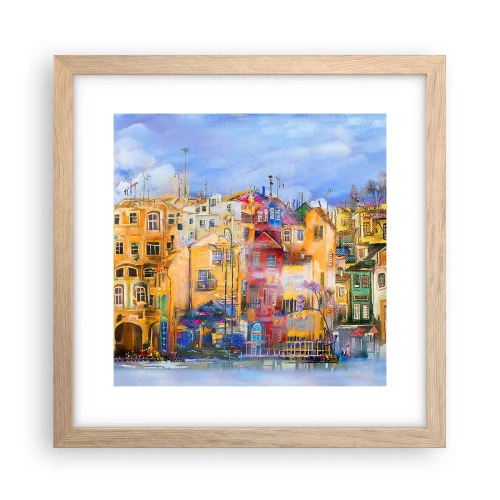 Plakát v rámu světlý dub - Jsme spolu - 30x30 cm