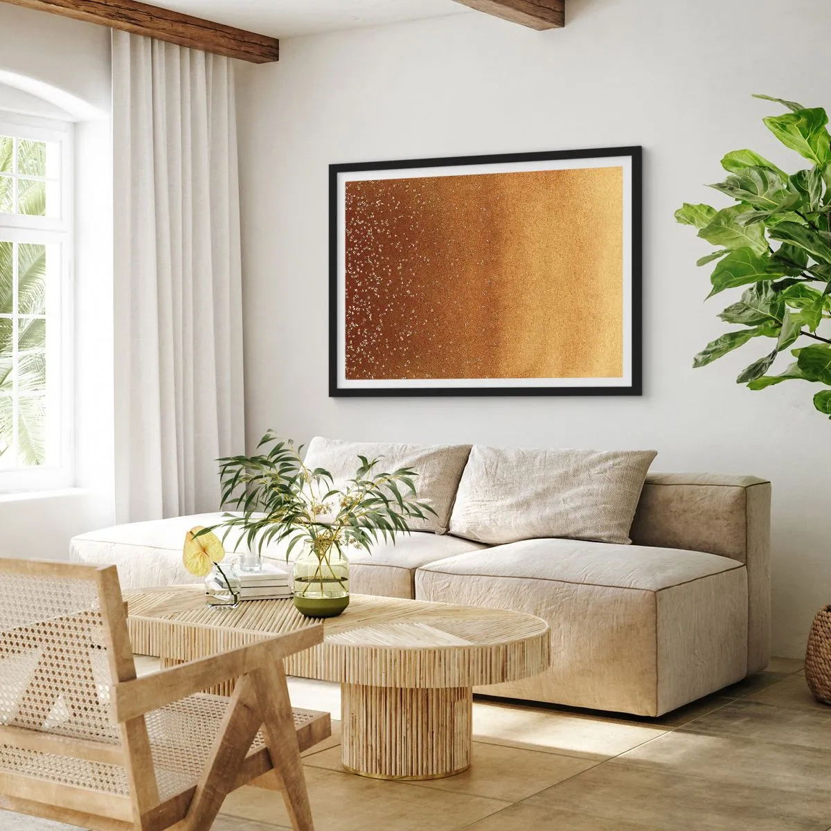 Plakát v černém rámu - Zrození světla - 91x61 cm