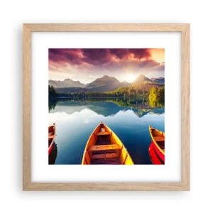 Plakát v rámu světlý dub - Nic proti přírodě - 30x30 cm