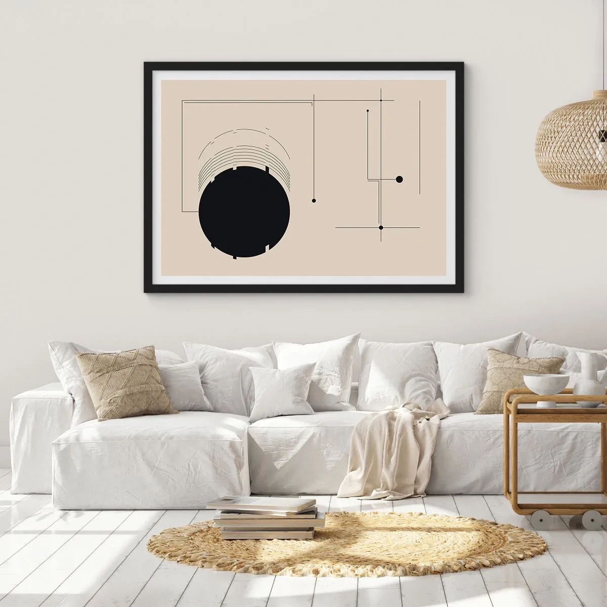 Plakát v černém rámu - Pružná a dynamická kompozice - 70x50 cm