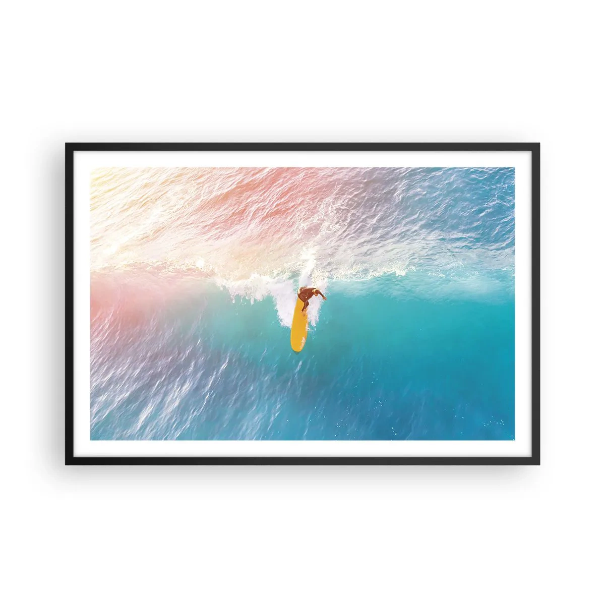 Plakát v černém rámu - Oceanický jezdec - 91x61 cm