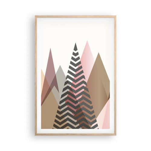 Plakát v rámu světlý dub - Pyramidální pohled - 61x91 cm