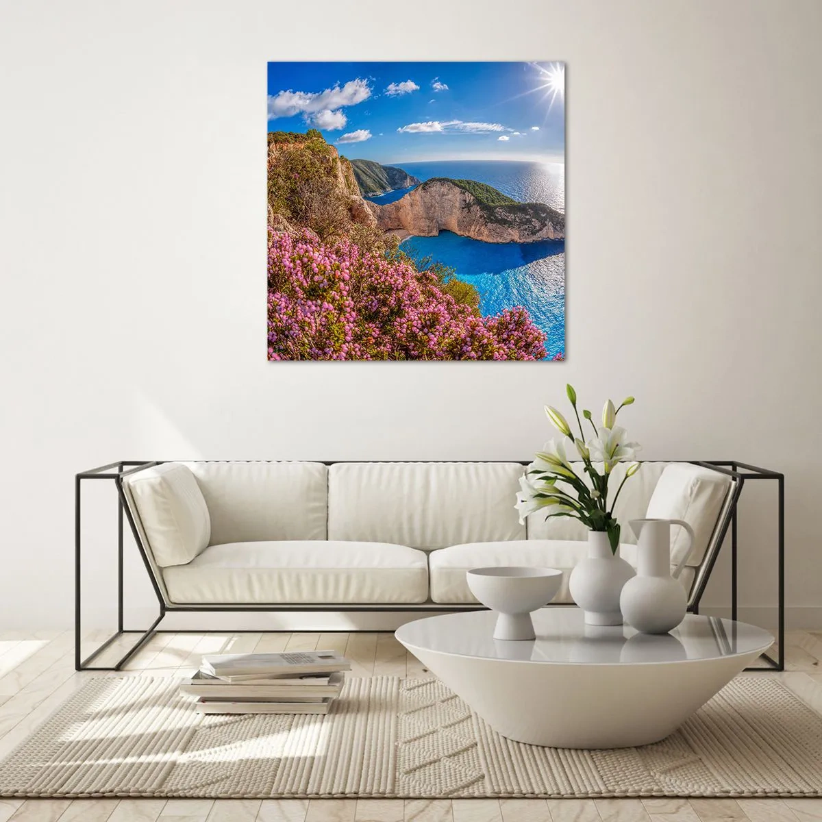 Obraz na skle - Moje velké řecké prázdniny - 70x70 cm