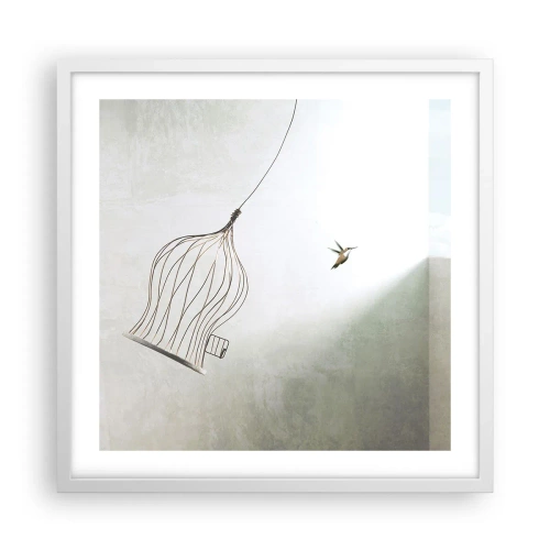 Plakát v bílém rámu - Ve svém živlu - 50x50 cm