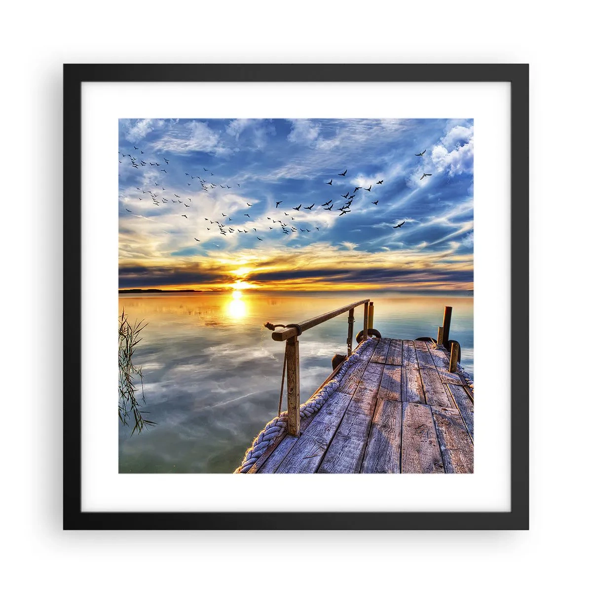 Plakát v černém rámu - Vítr jde odpočívat - 40x40 cm