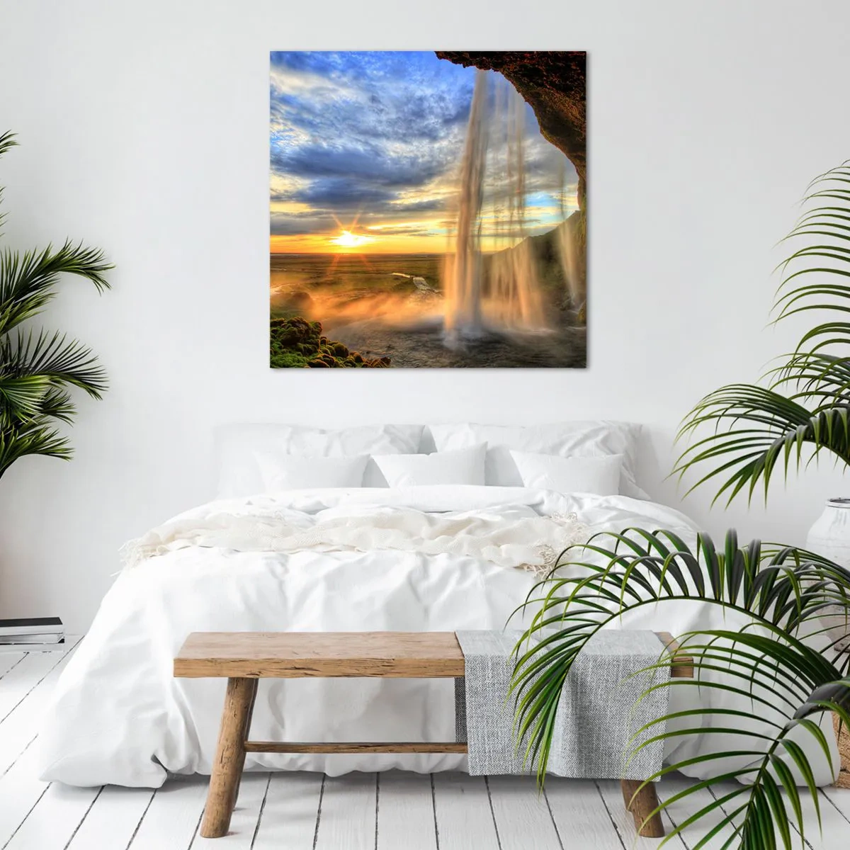 Obraz na plátně - Svět za závojem kapek - 50x50 cm