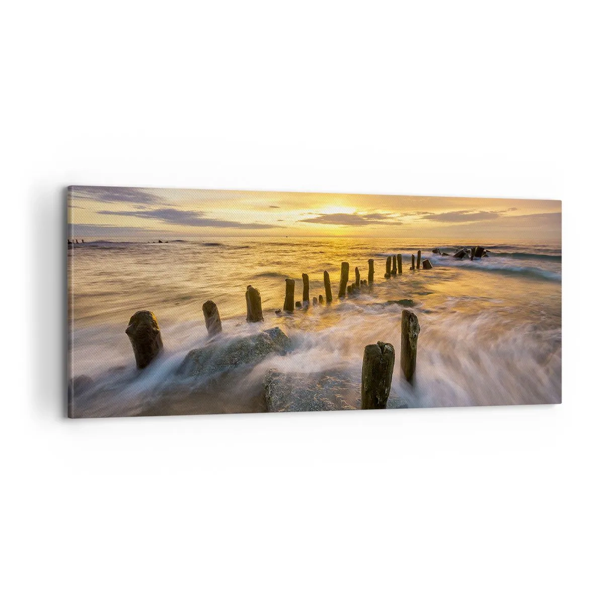 Obraz na plátně - Drsná krása Baltského moře - 100x40 cm