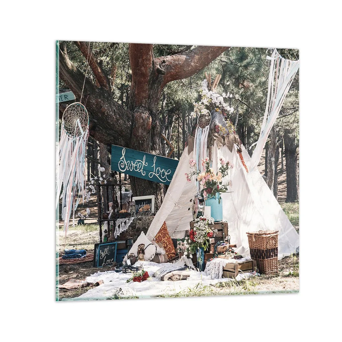 Obraz na skle - Make love… - 70x70 cm