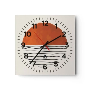 Nástěnné hodiny - V japonské atmosféře - 30x30 cm