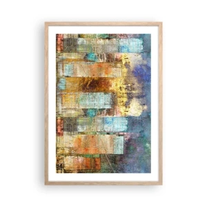 Plakát v rámu světlý dub - Prosluněná metropole - 50x70 cm