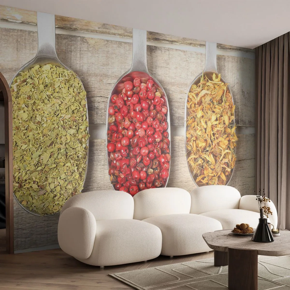 Fototapeta Samolepicí Deluxe Sticker - Kuchyňská magie - Gastronomie, Bylinné koření, Byliny - 250x175 cm
