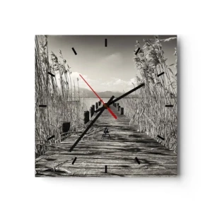 Nástěnné hodiny - V ústraní travin - 30x30 cm