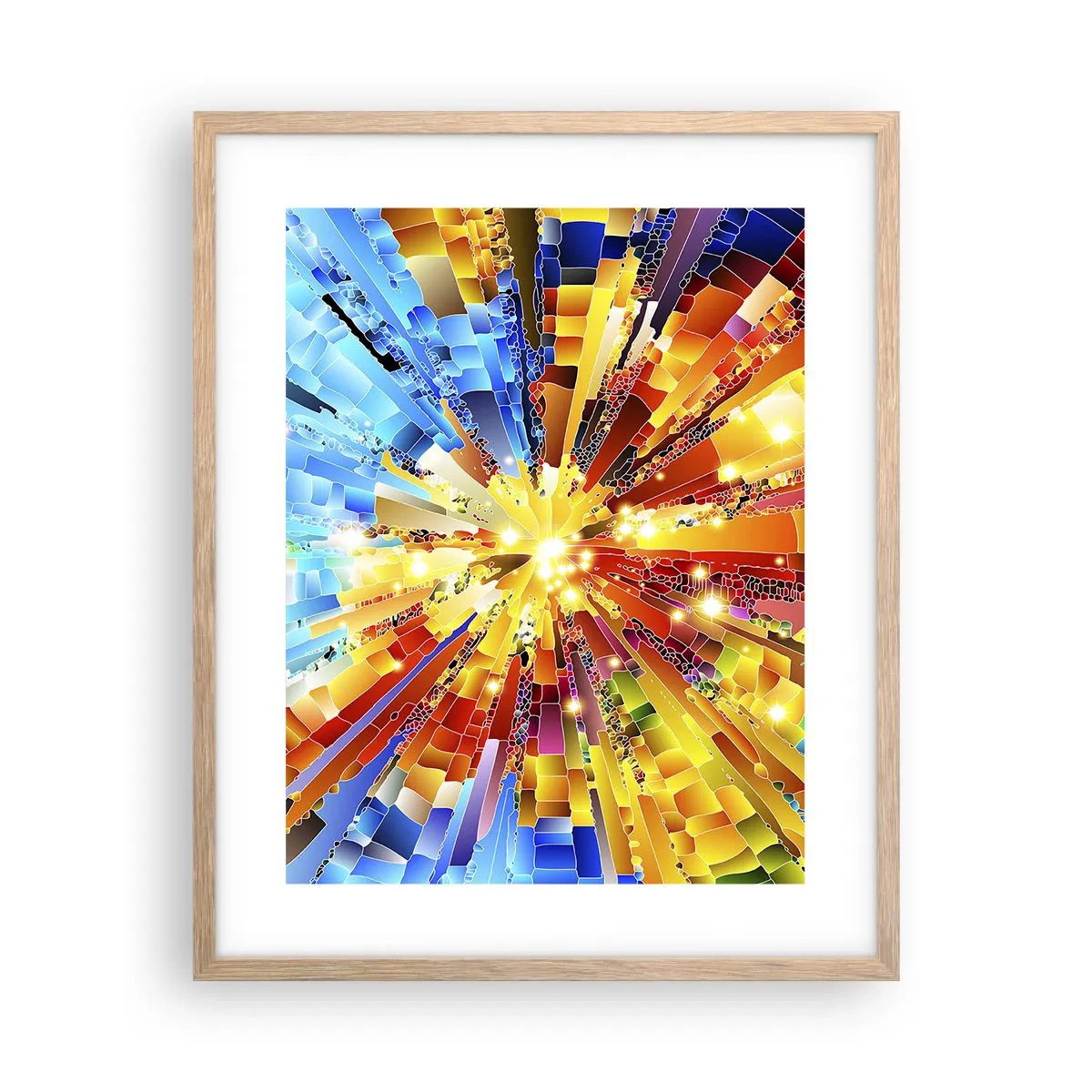 Plakát v rámu světlý dub - In medias res - 40x50 cm