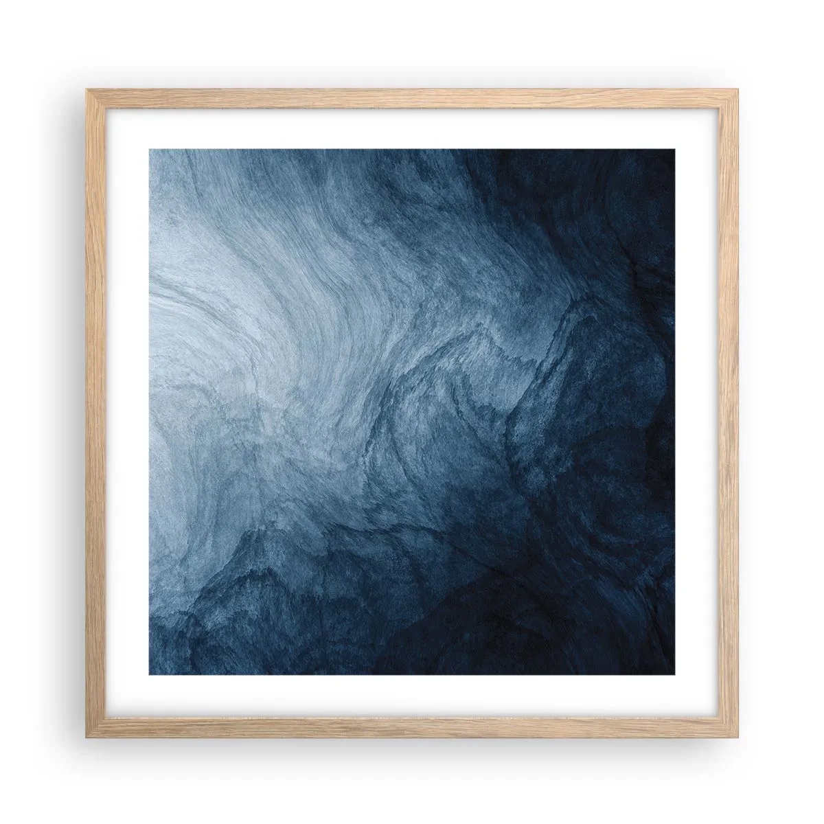 Plakát v rámu světlý dub - Sáhnout do hlubin - 50x50 cm